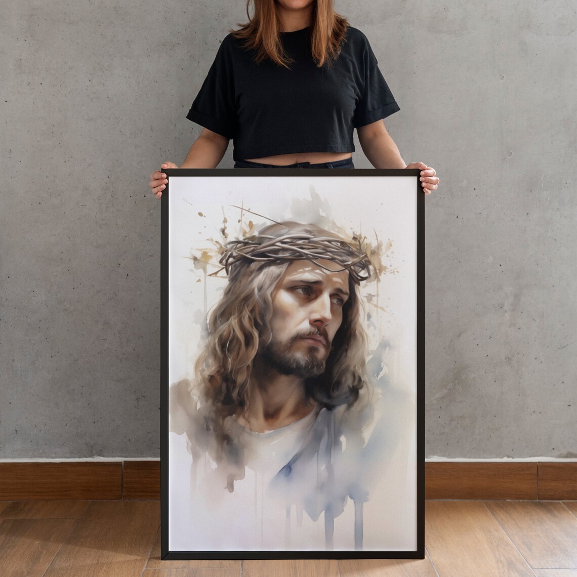 Jesus Christ, Crown of Thorns Religious Art Print - Image 4