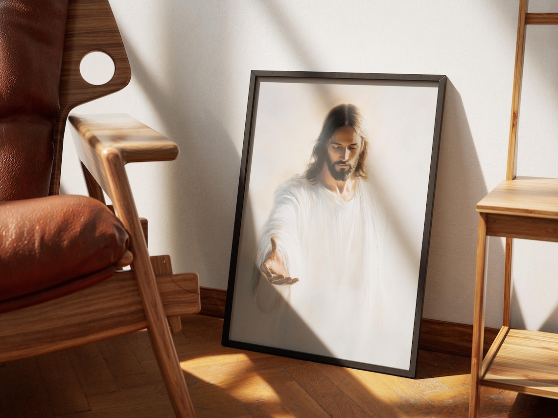 Jesus Portrait Christian Art Print, Catholic LDS - Image 2