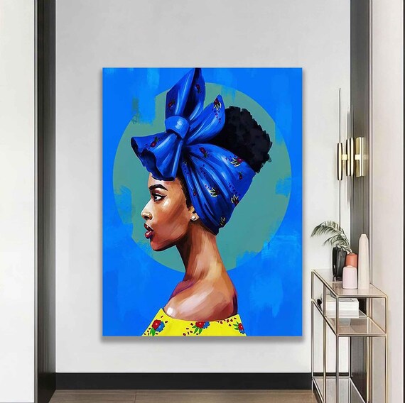 African Woman Modern Wall Art Ethnic Wall Art Ethnic Wall Decor African Ethnic African Woman Wall Art