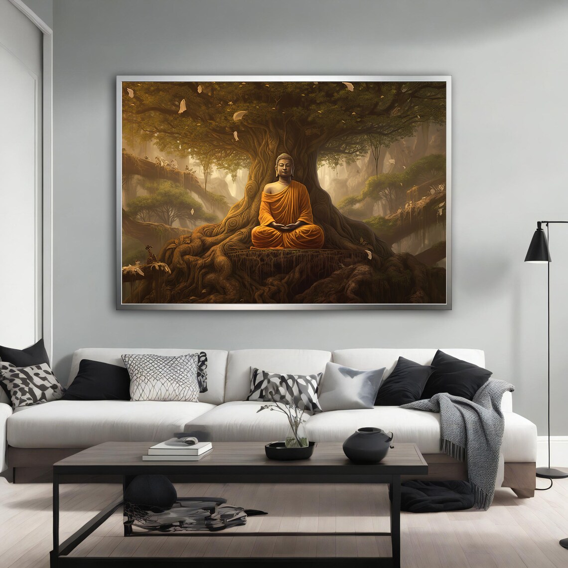 Buddha And Tree Wall Art, Meditation Print - Image 3