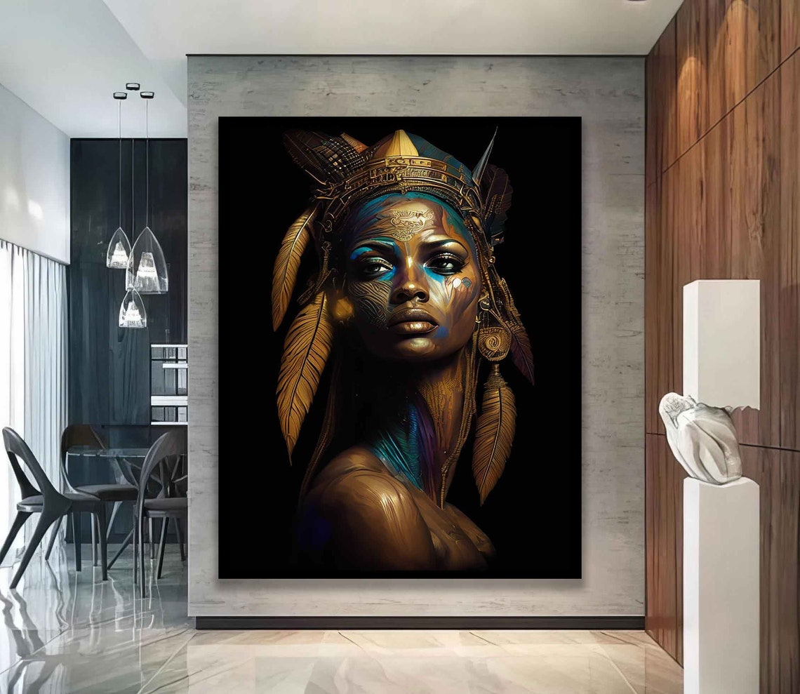 Ethnic Woman Print African Woman Modern Wall Art African Woman Wall Art African Ethnic Beautiful Woman - Image 4