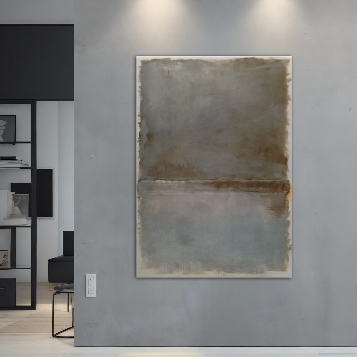 Rothko Style Grey Beige Color Field Soft Neutral Abstract Art Poster - Image 2