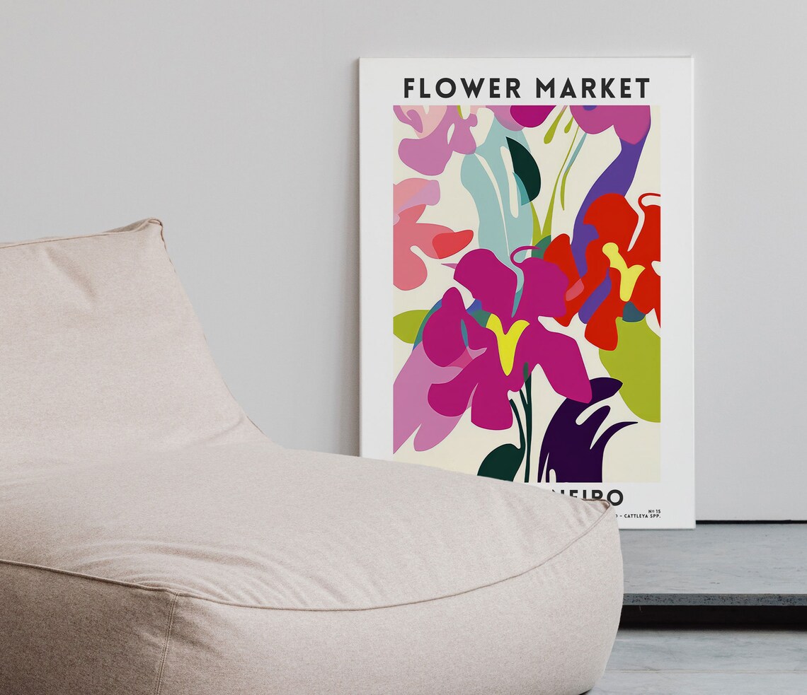 Rio De Janeiro Flower Market Cattleya Orchid Brazil Floral Poster - Image 2