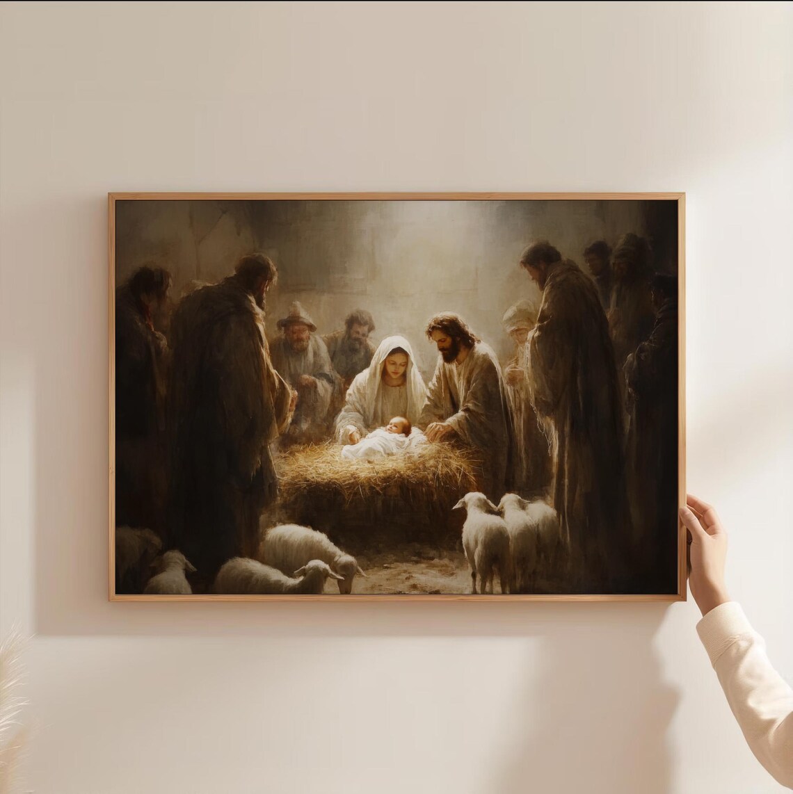 Vintage Nativity Jesus Art Print, Christian Wall Art - Image 3