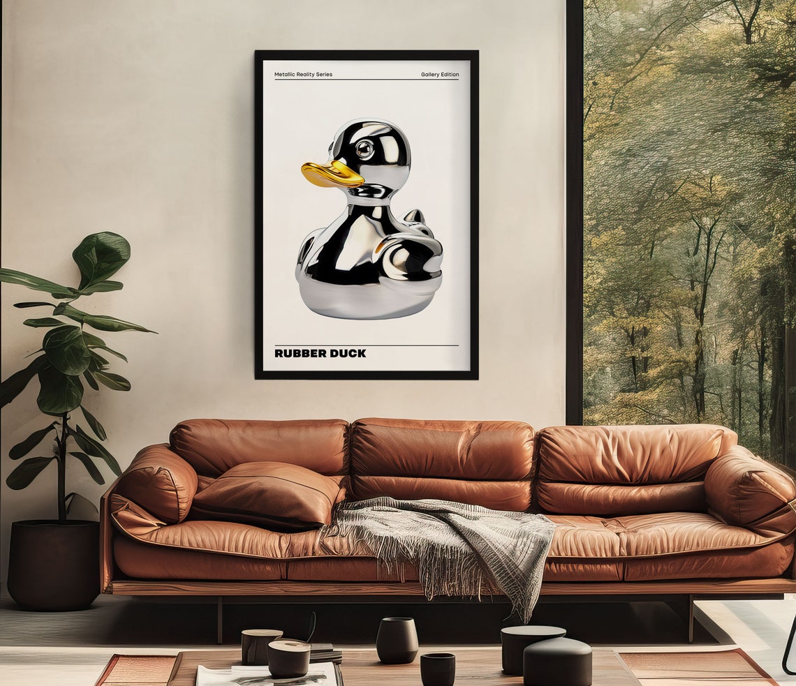 Chrome Rubber Duck Gold Beak Metallic Reality Gallery Edition Poster - Image 4