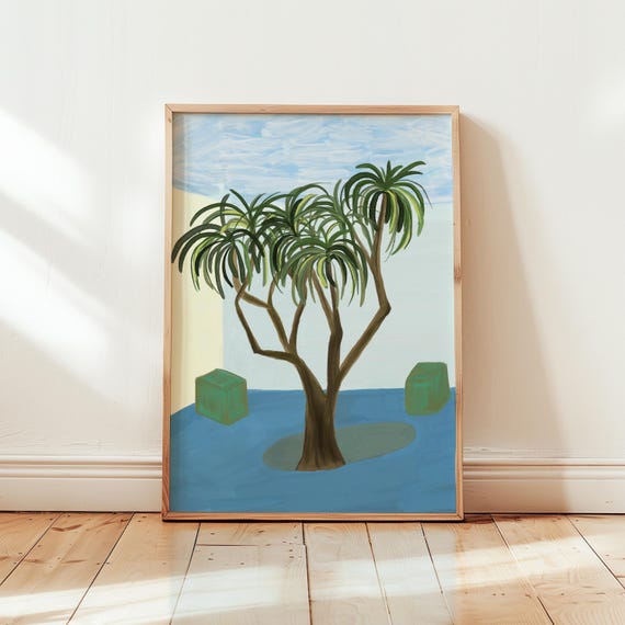 Modern Tropical Palm Tree Art Print