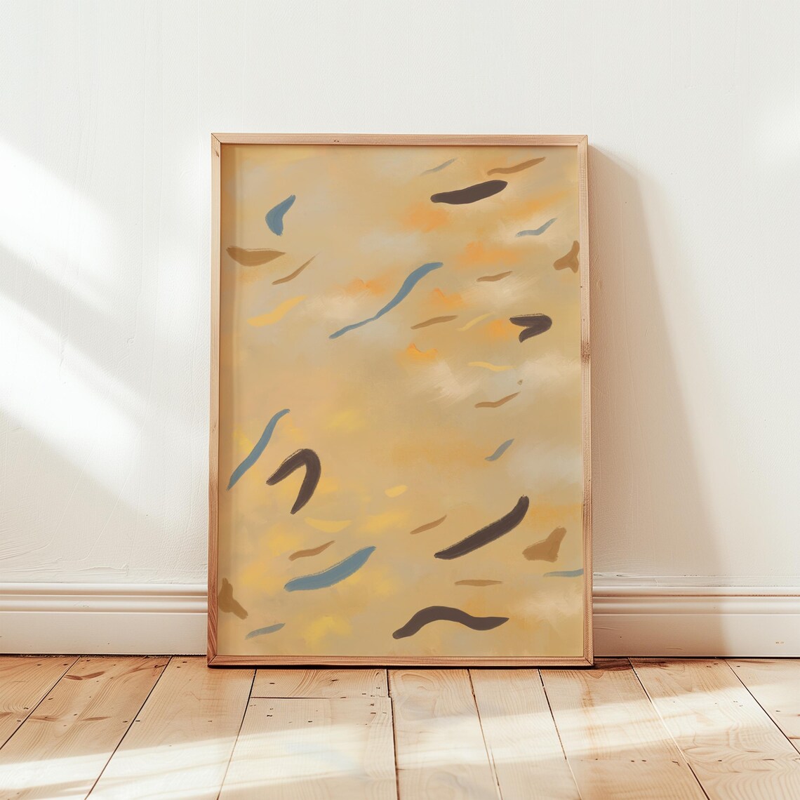Fall Abstract Art Print, Autumn Wall Decor