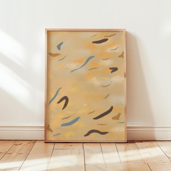 Fall Abstract Art Print, Autumn Wall Decor