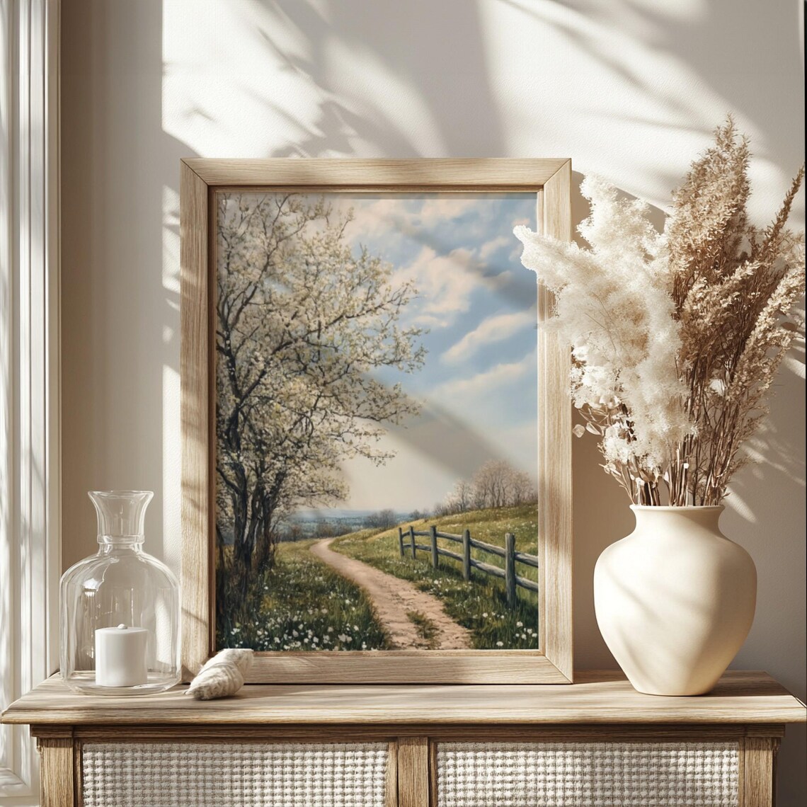 Spring Path Landscape, Rustic Farmhouse Art Print - Image 2