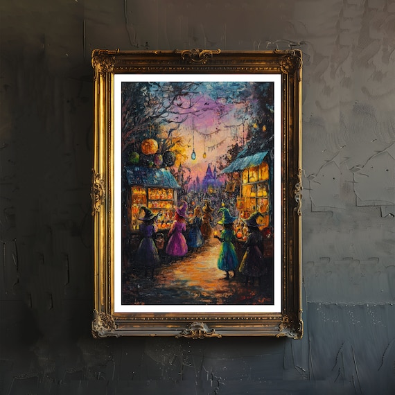 Witches Potion Shop Art Print, Dark Academia Gothic
