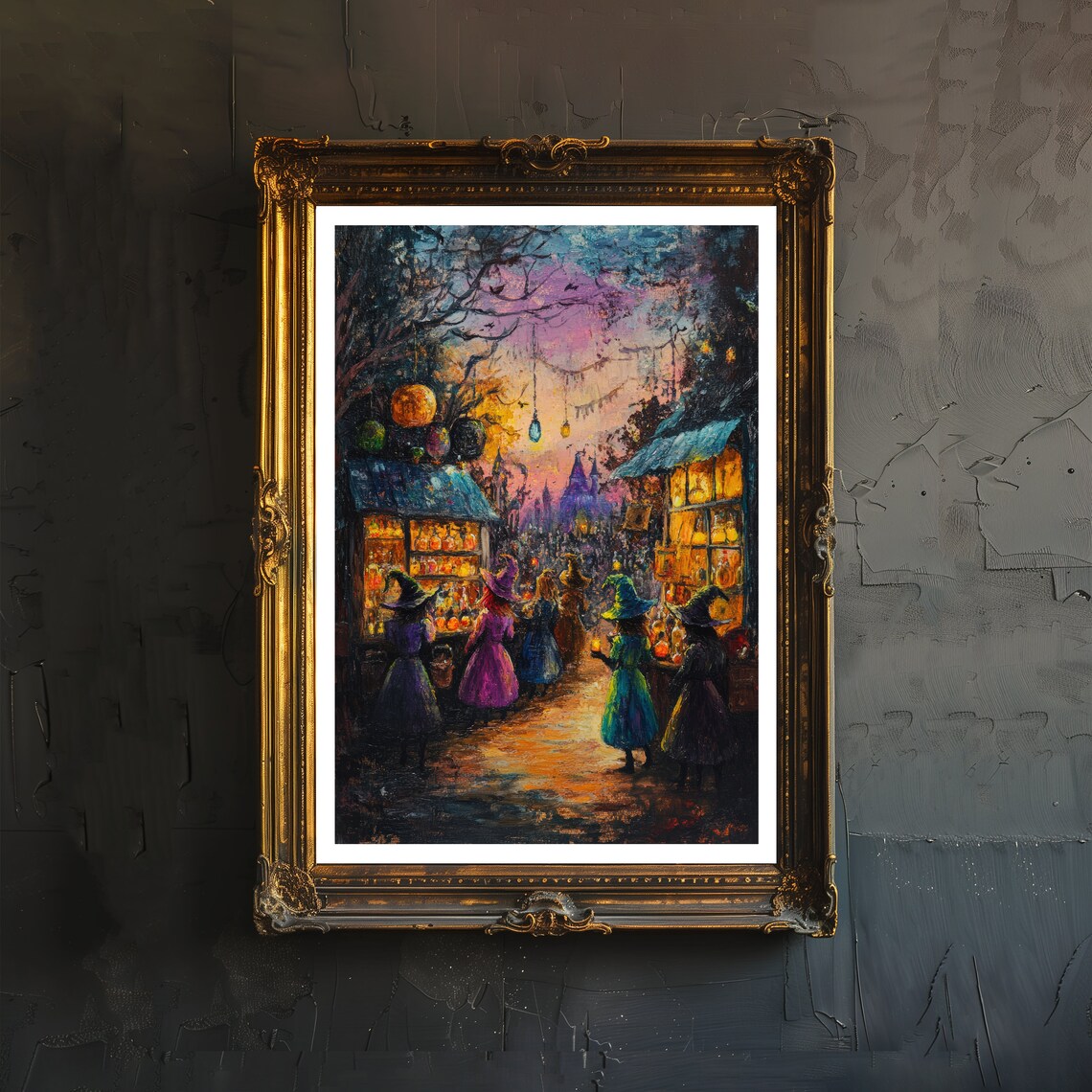 Witches Potion Shop Art Print, Dark Academia Gothic