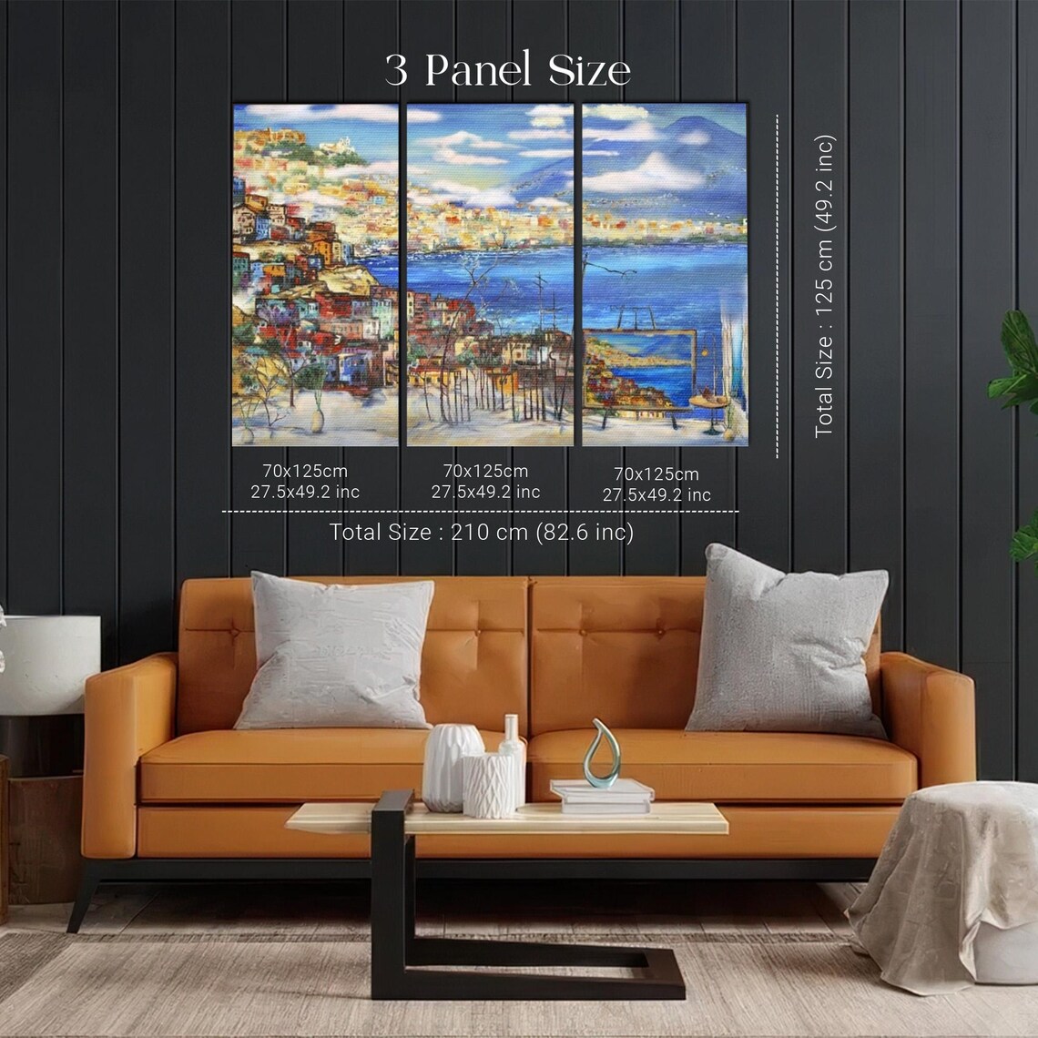 Naples Bay And Mount Vesuvius Coastal Italian Cityscape Poster - Image 2
