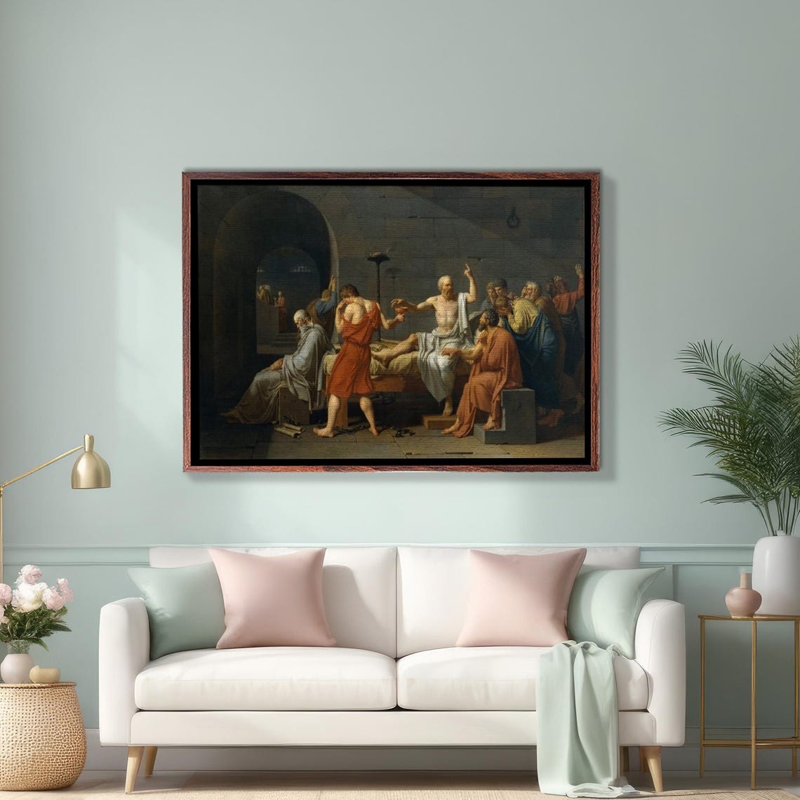 The Death Of Socrates Jacques Louis David Classic Painting Poster
