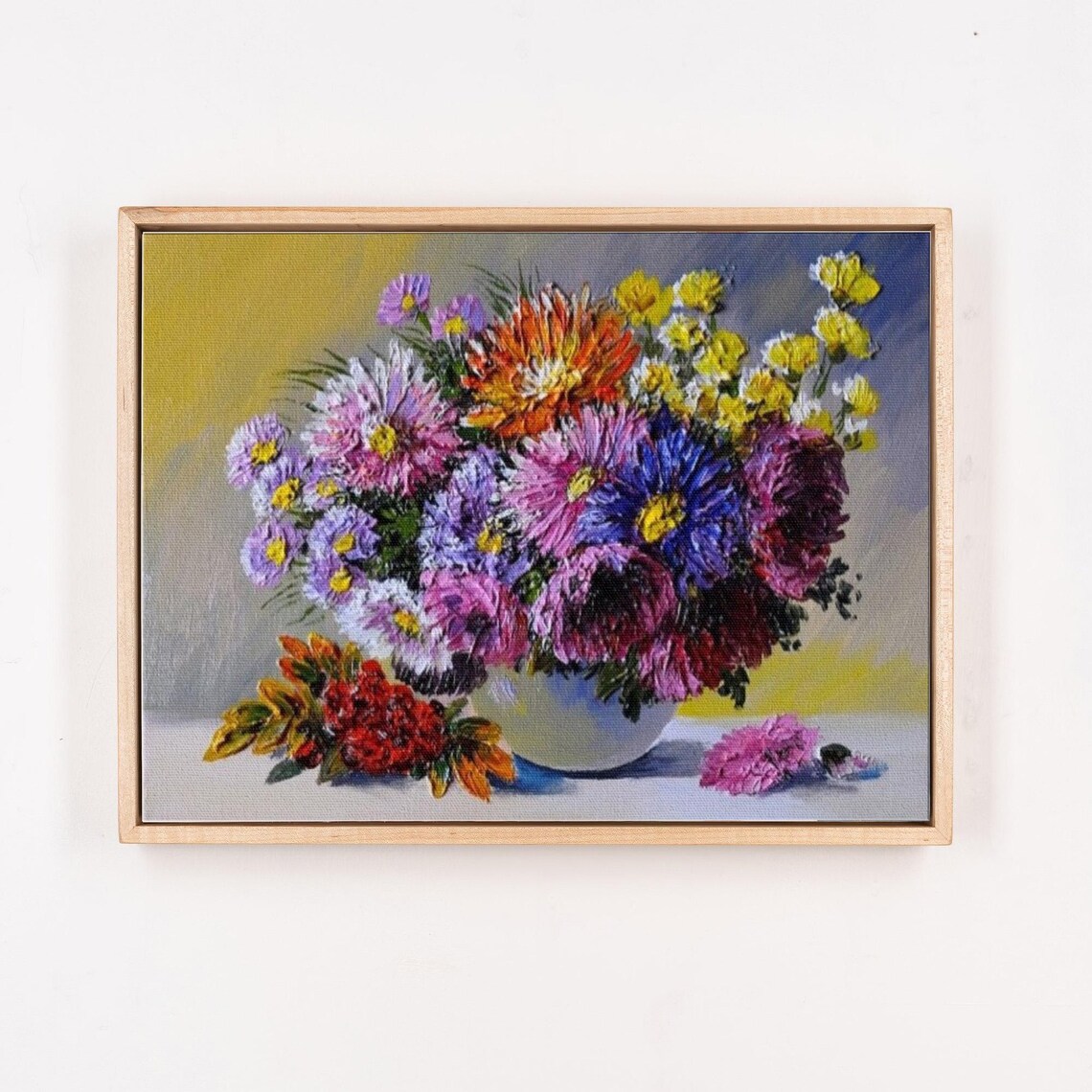 Colorful Flower Bouquet In A Vase Still Life Painting Art Poster - Image 4