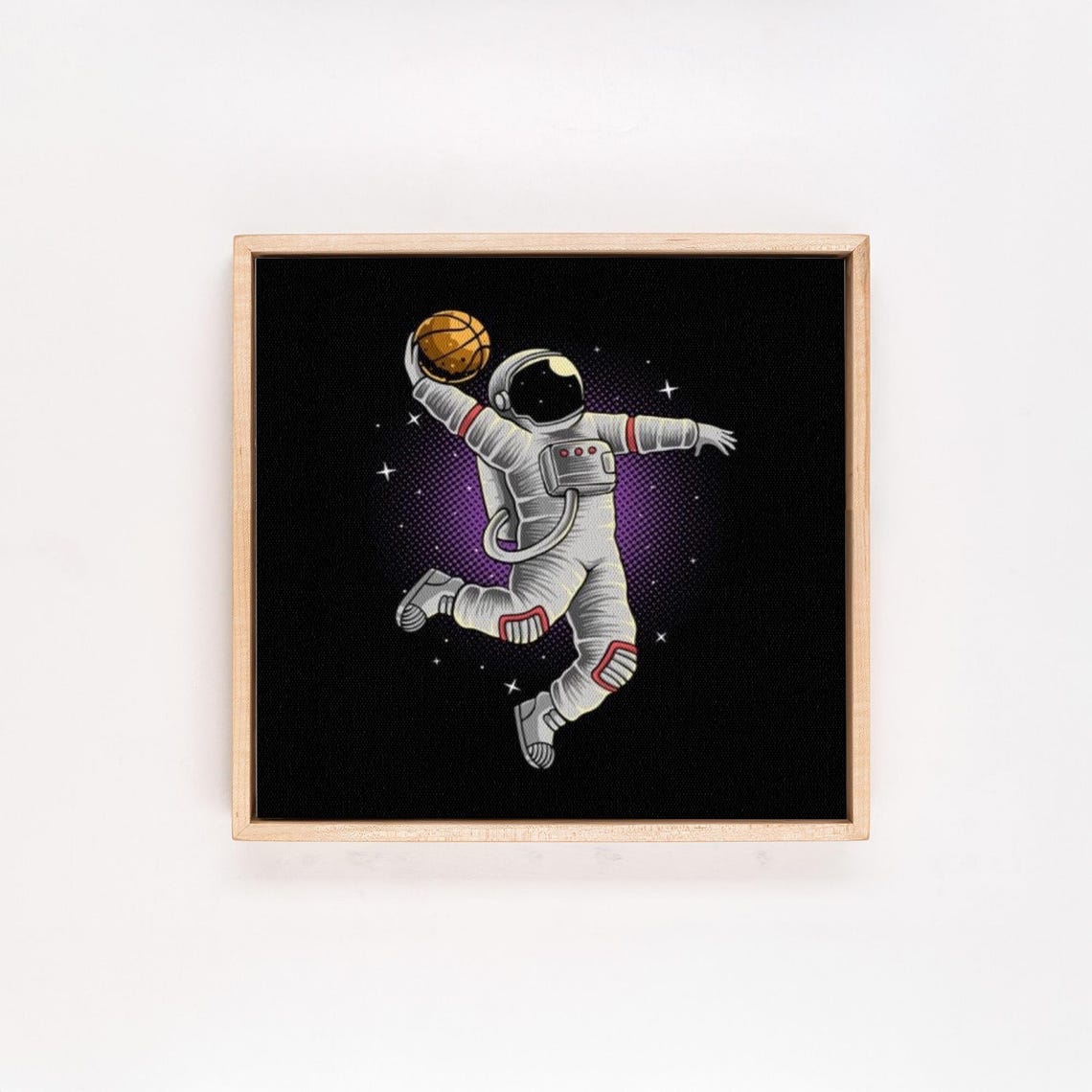 Astronaut Playing Basketball On The Moon Painting Sports Print Housewarming Gifts Large Wall Art Sports Wall Art - Image 4