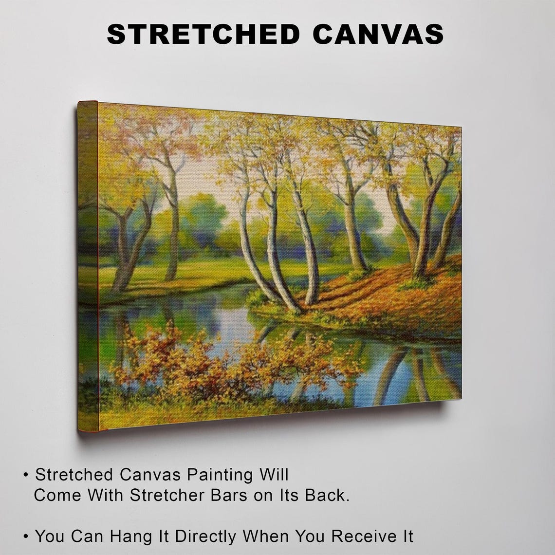 River View Oil Painting Style Decorative Wall Art Nature Wall Decor Landscape Wall Table Nature Art - Image 3