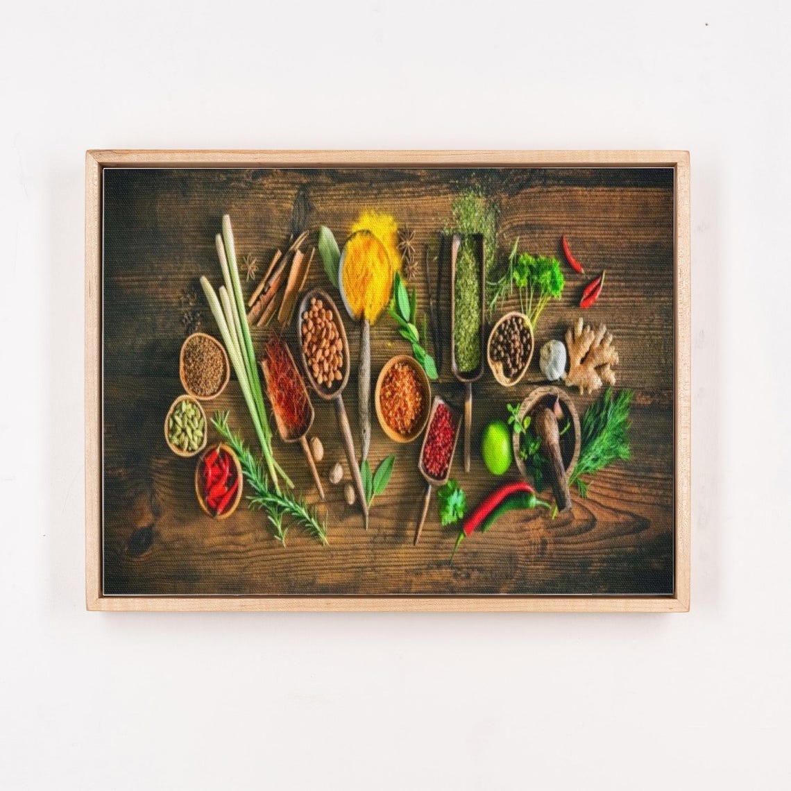 Fresh Kitchen Herbs Arranged On A Rustic Wooden Cutting Board Poster - Image 4