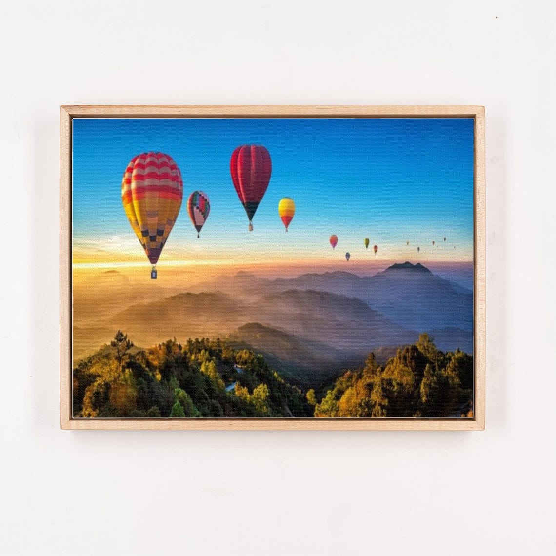 Hot Air Balloons Drifting Over Misty Mountains at Sunrise Poster - Image 4