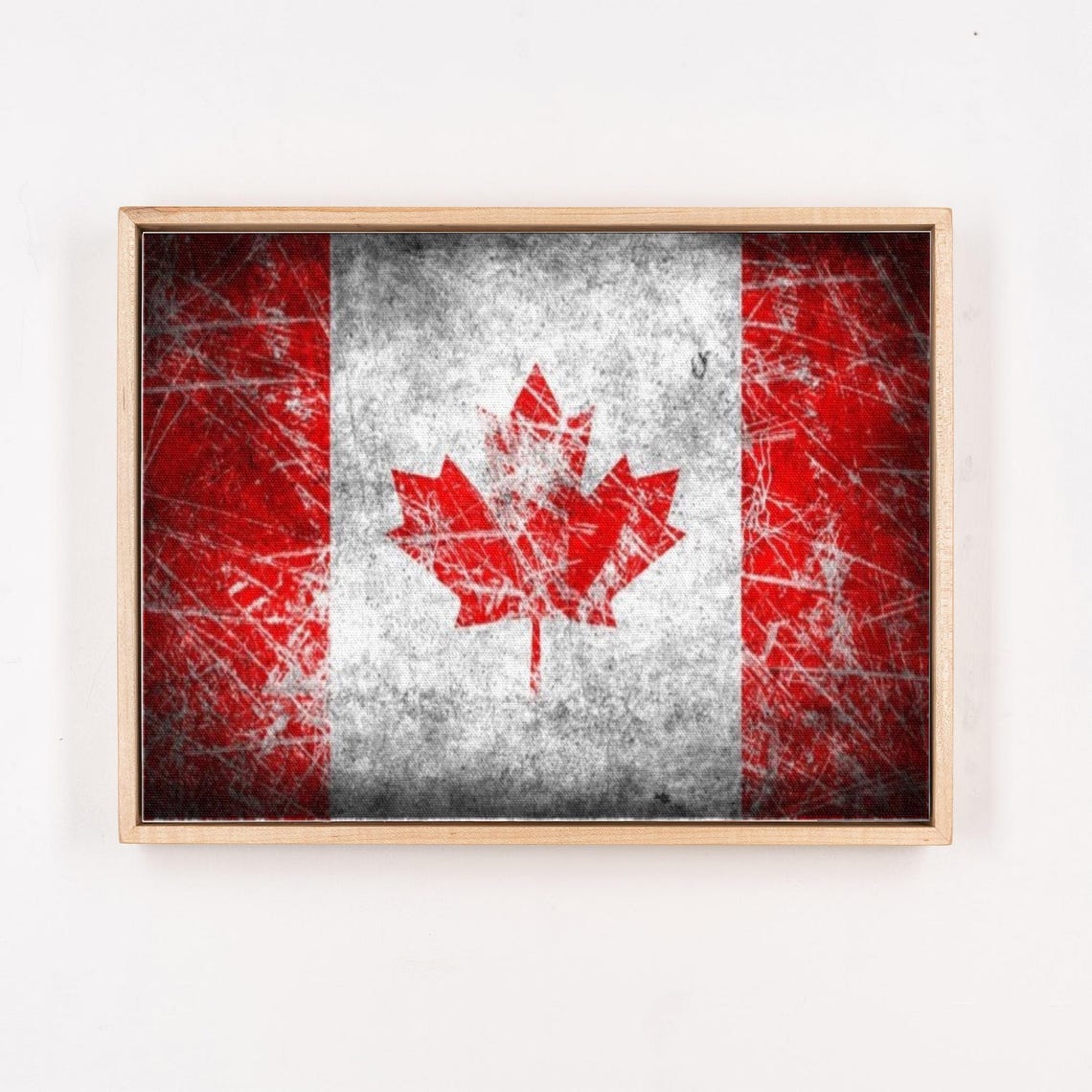 Distressed Vintage Canadian Maple Leaf Flag Wall Decor Poster - Image 4