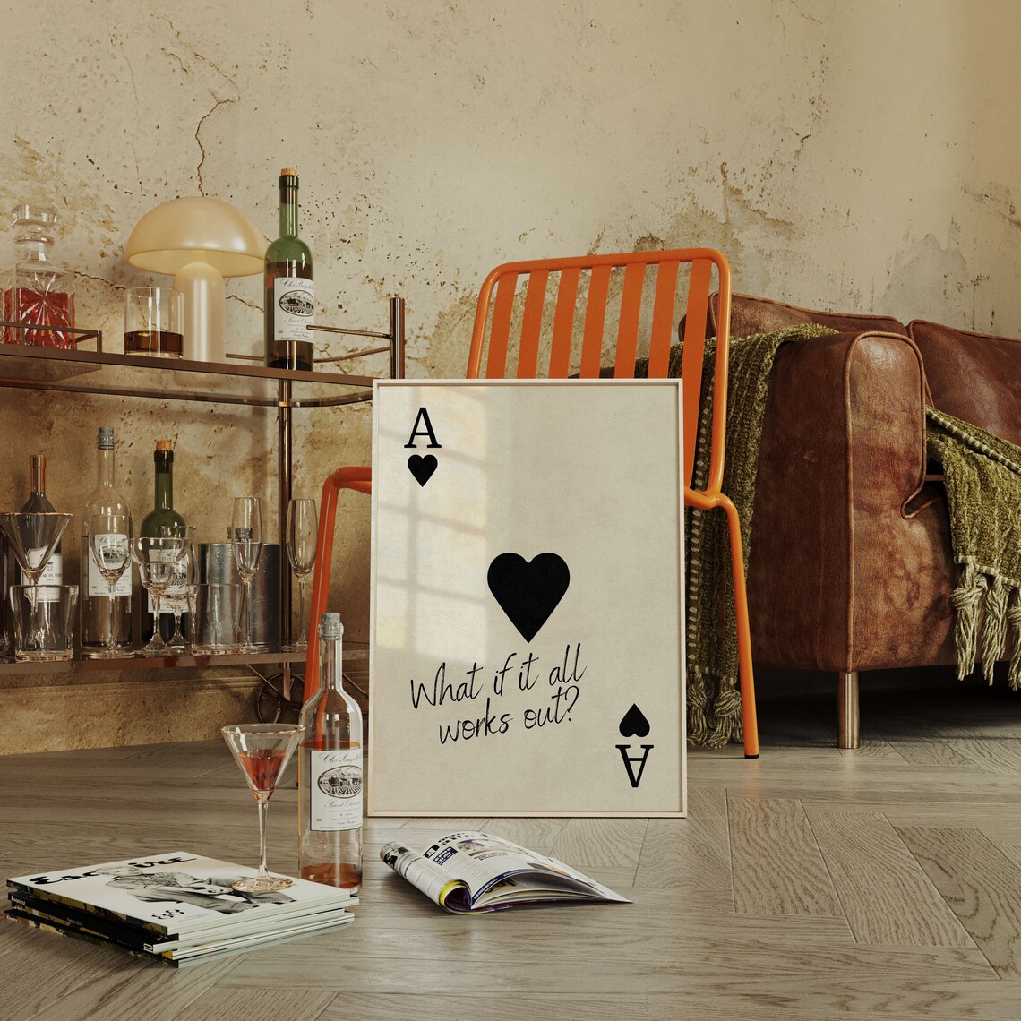 What If It All Works Out Ace of Hearts Art Print - Image 2