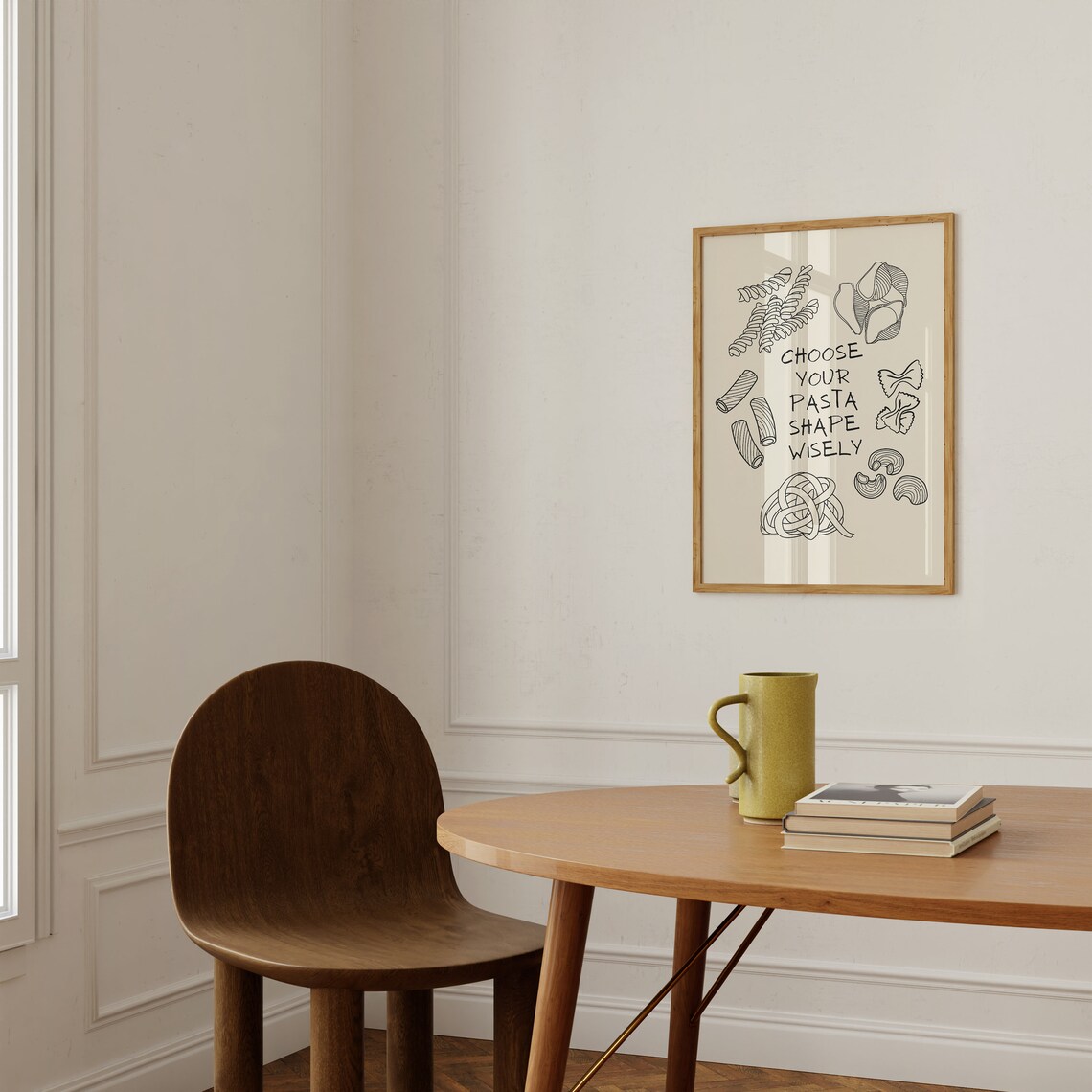 Retro Pasta Sketch Poster, Minimalist Kitchen Decor - Image 3