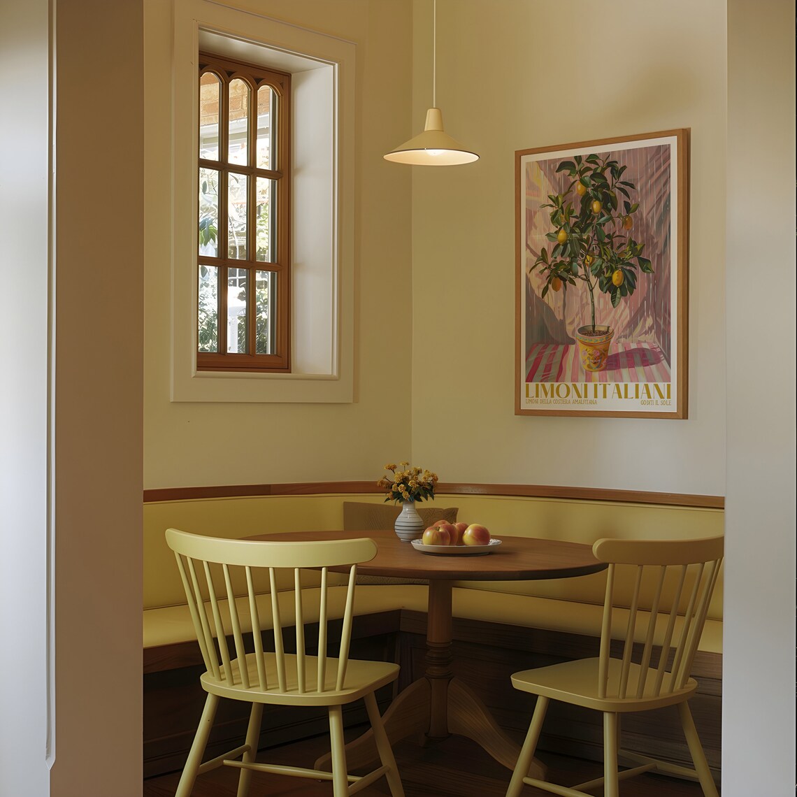 Italian Lemon Tree Print, Retro Botanical Kitchen Poster - Image 4