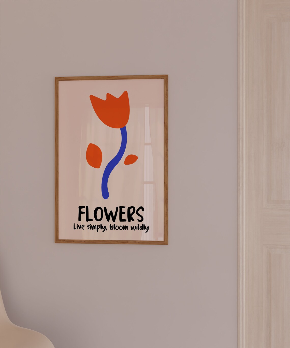 Bold Flowers, Matisse Style Retro Floral Art Print - Image 3