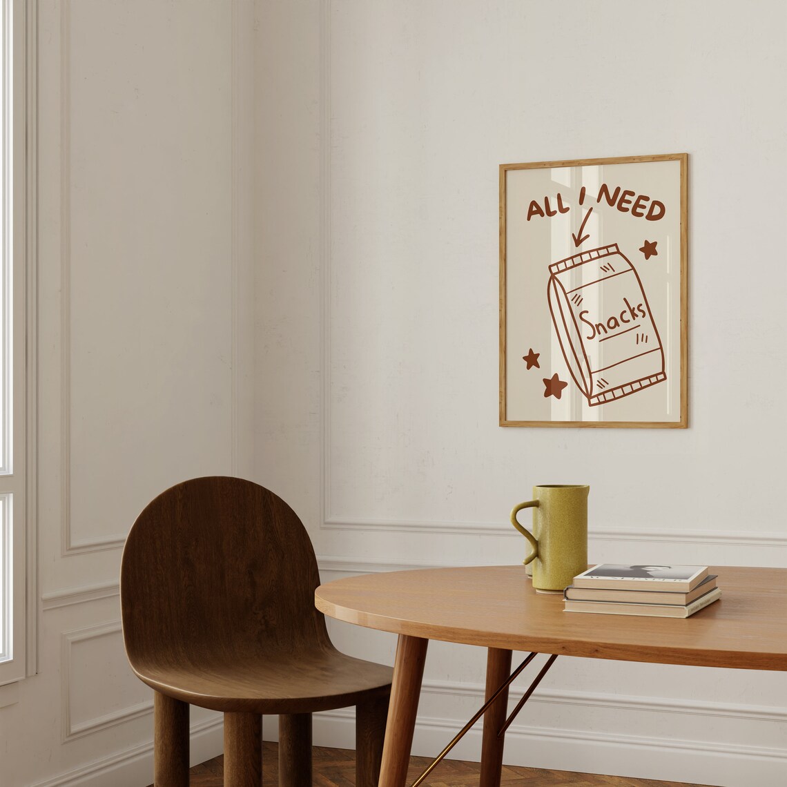 Retro Line Art Food Kitchen Poster, Minimalist Dining - Image 4