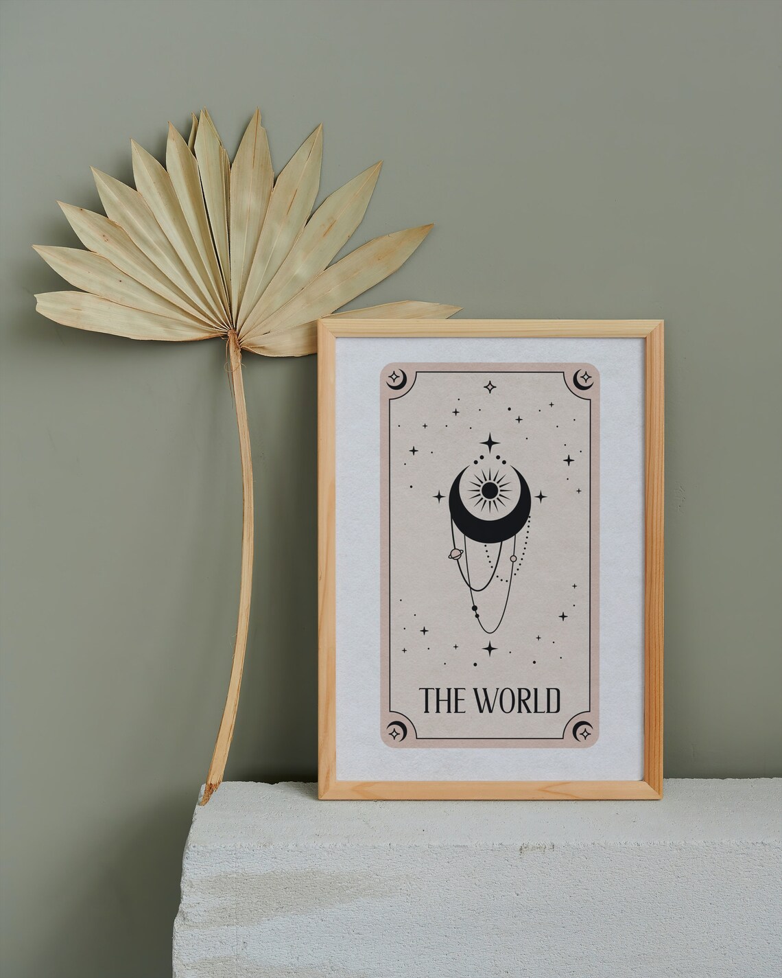 The World Tarot Print, Boho Celestial Art Print - Image 2