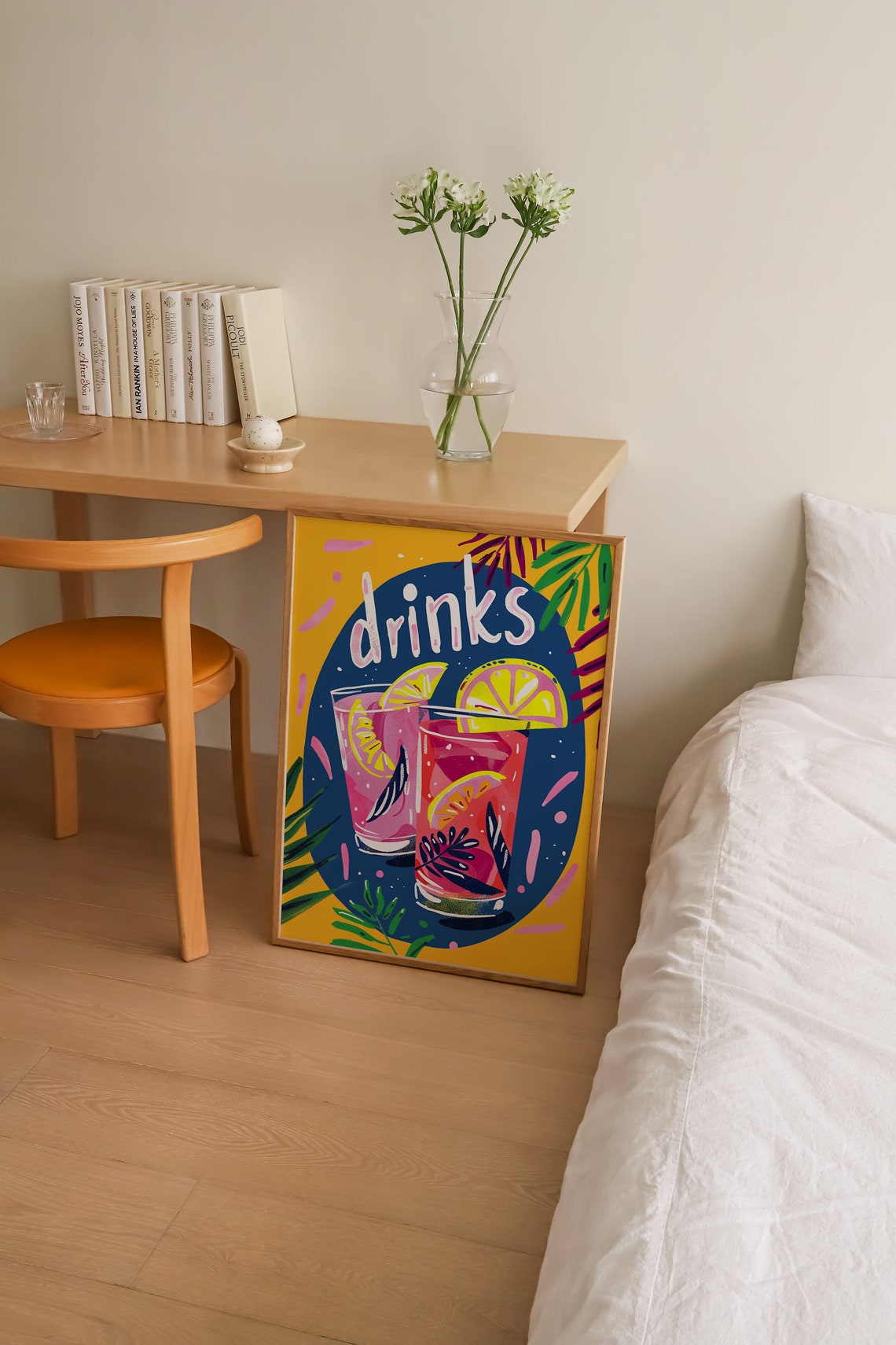 Drinks Pink Cocktails Lemon Slices Tropical Summer Party Poster - Image 2