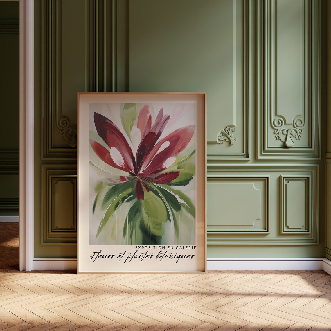 Floral Bouquet Exhibition Art Print, Contemporary Botanical - Image 2