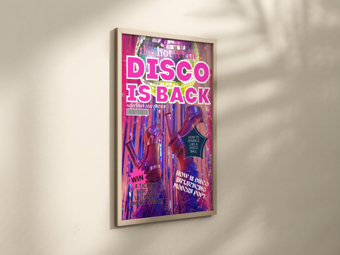 Disco Is Back Magazine Cover November 2022 Edition Retro Party Poster - Image 2