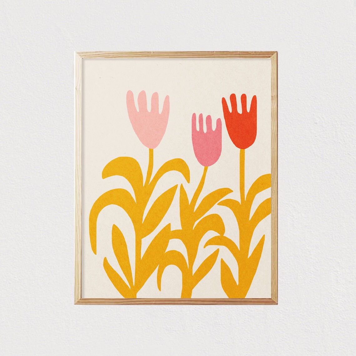 Abstract Flowers, Mid-Century Nursery Art Print