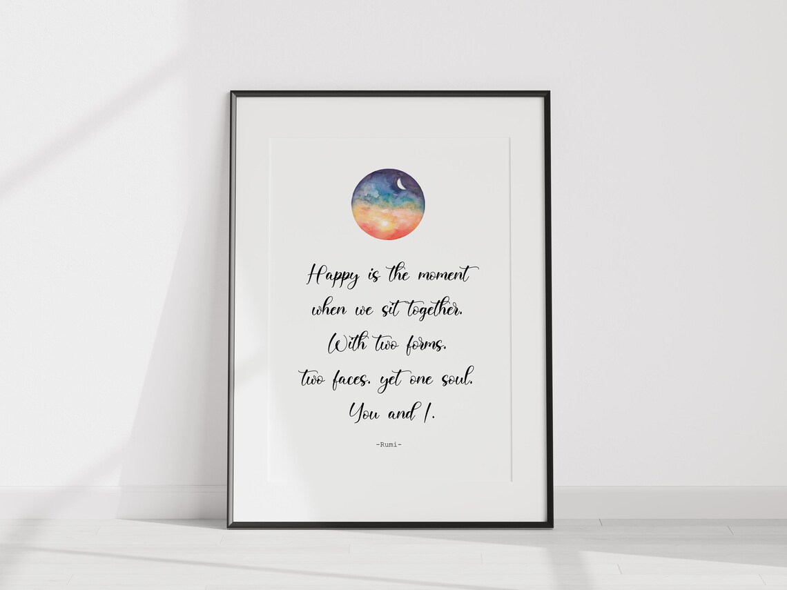 Love Affirmation Quote, Sun And Moon Yin Yang Art Print - Image 3