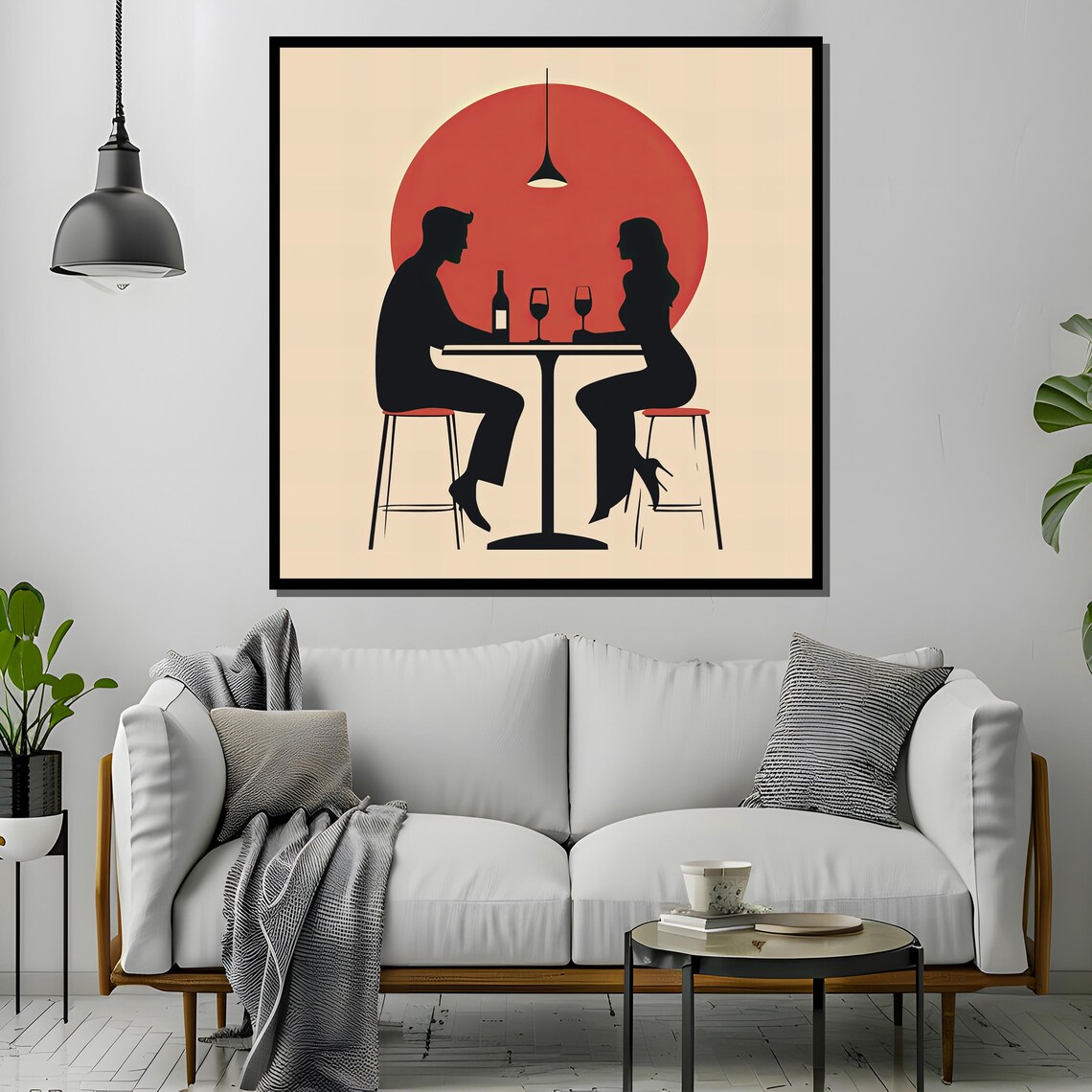 Minimalist Couple - Traditional Travel Poster - Image 2
