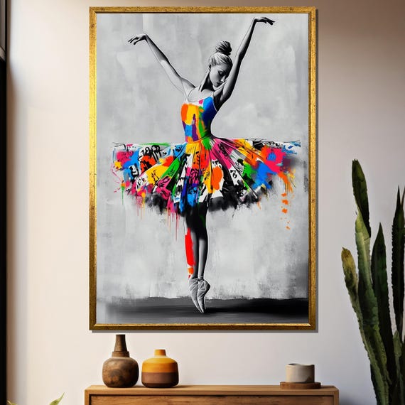 Colorful Ballerina - Traditional Travel Poster