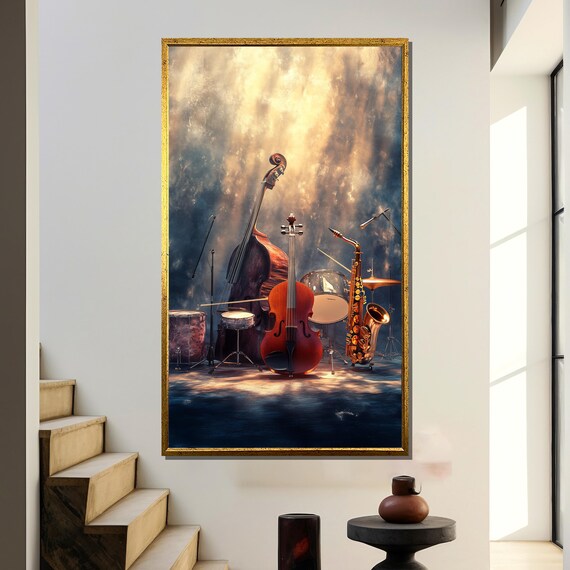 Jazz Instruments - Music Decor Wall Art Print