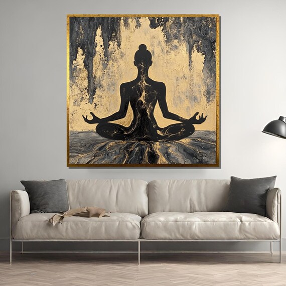 Meditation Wall Art, Zen Abstract Yoga Decor