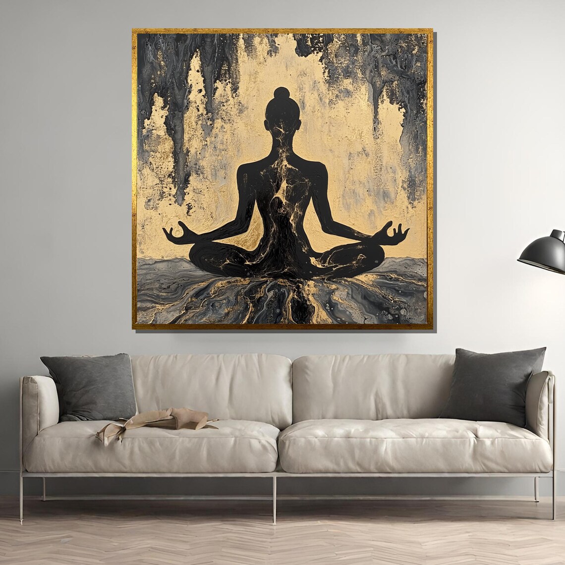Meditation Wall Art, Zen Abstract Yoga Decor