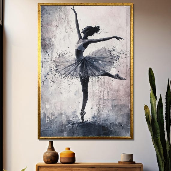 Abstract Watercolor Ballerina, Ballet Decor