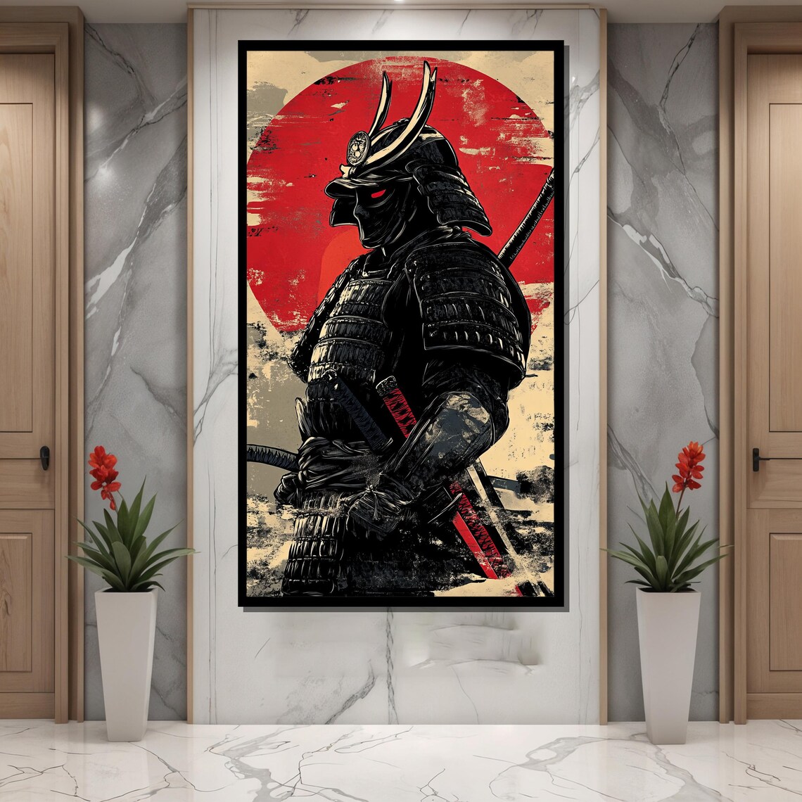 Dark Samurai - Traditional Travel Poster - Image 2