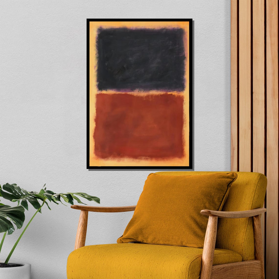 Mark Rothko Red And Black Abstract Painting Bold Expressionist Art Gift For Sophisticated Home Interior Decor - Image 4