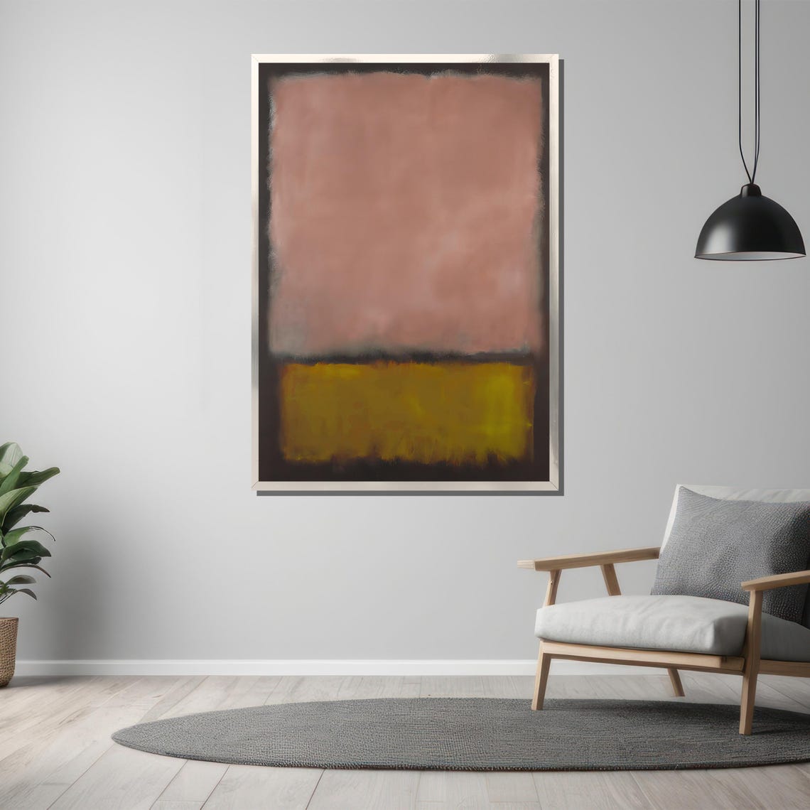 Rothko Style Brown And Yellow Ochre Color Field Abstract Poster - Image 3