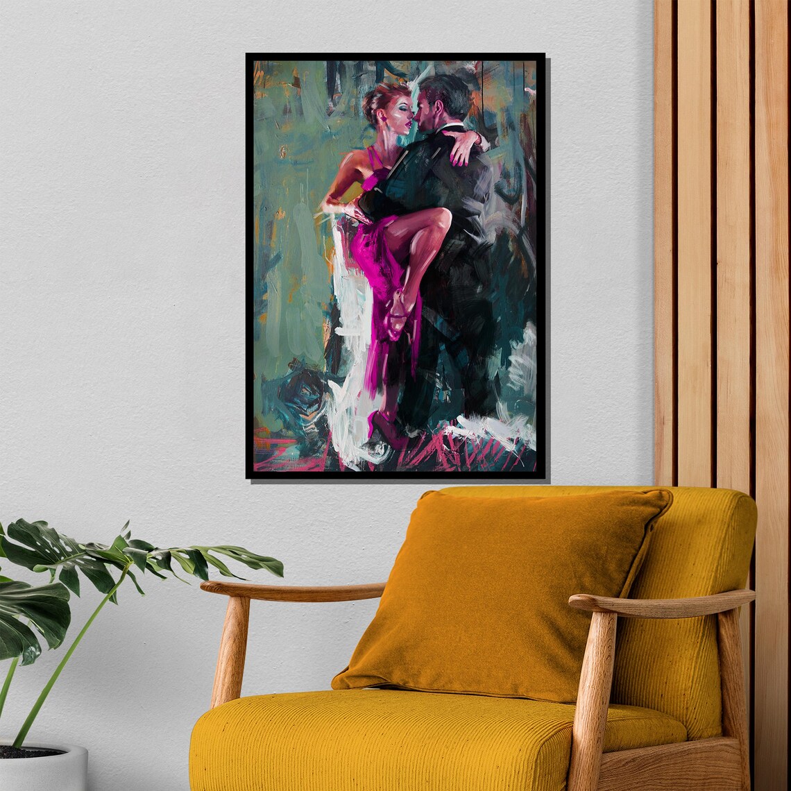 Elegant Tango Couple Painting, Modern Dance Art Print - Image 4