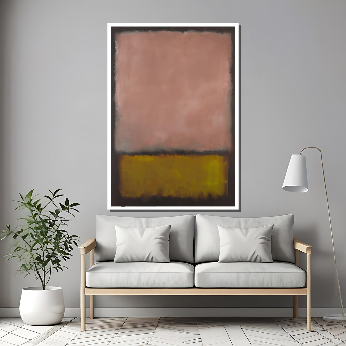 Rothko Style Brown And Yellow Ochre Color Field Abstract Poster - Image 2