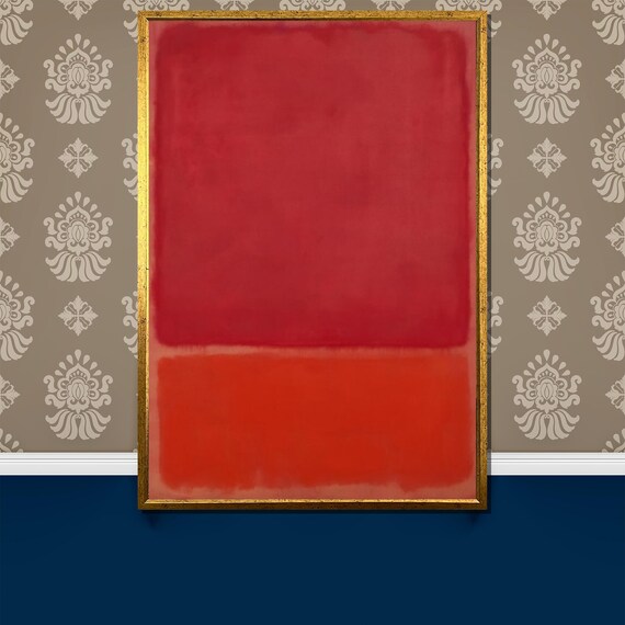 Mark Rothko Red And Orange Abstract Painting Captivating Expressionist Art Gift For Modern Home Wall Decor Lovers
