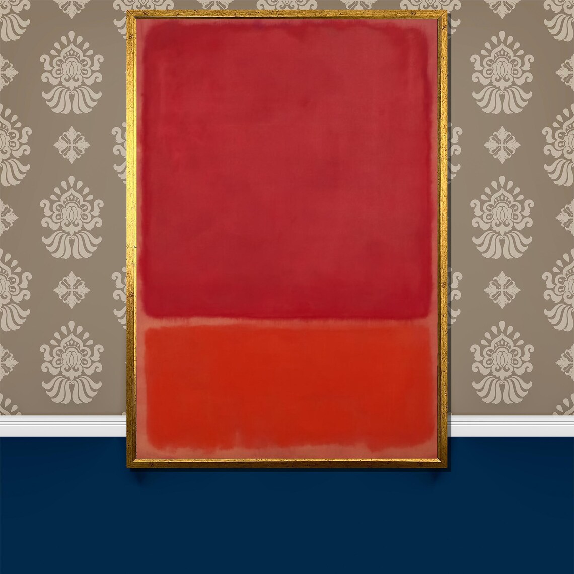 Mark Rothko Red And Orange Abstract Painting Captivating Expressionist Art Gift For Modern Home Wall Decor Lovers