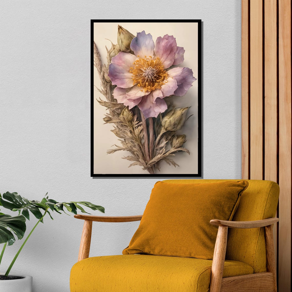 Pastel Pink Wild Rose Soft Botanical Realistic Flower Art Poster - Image 4