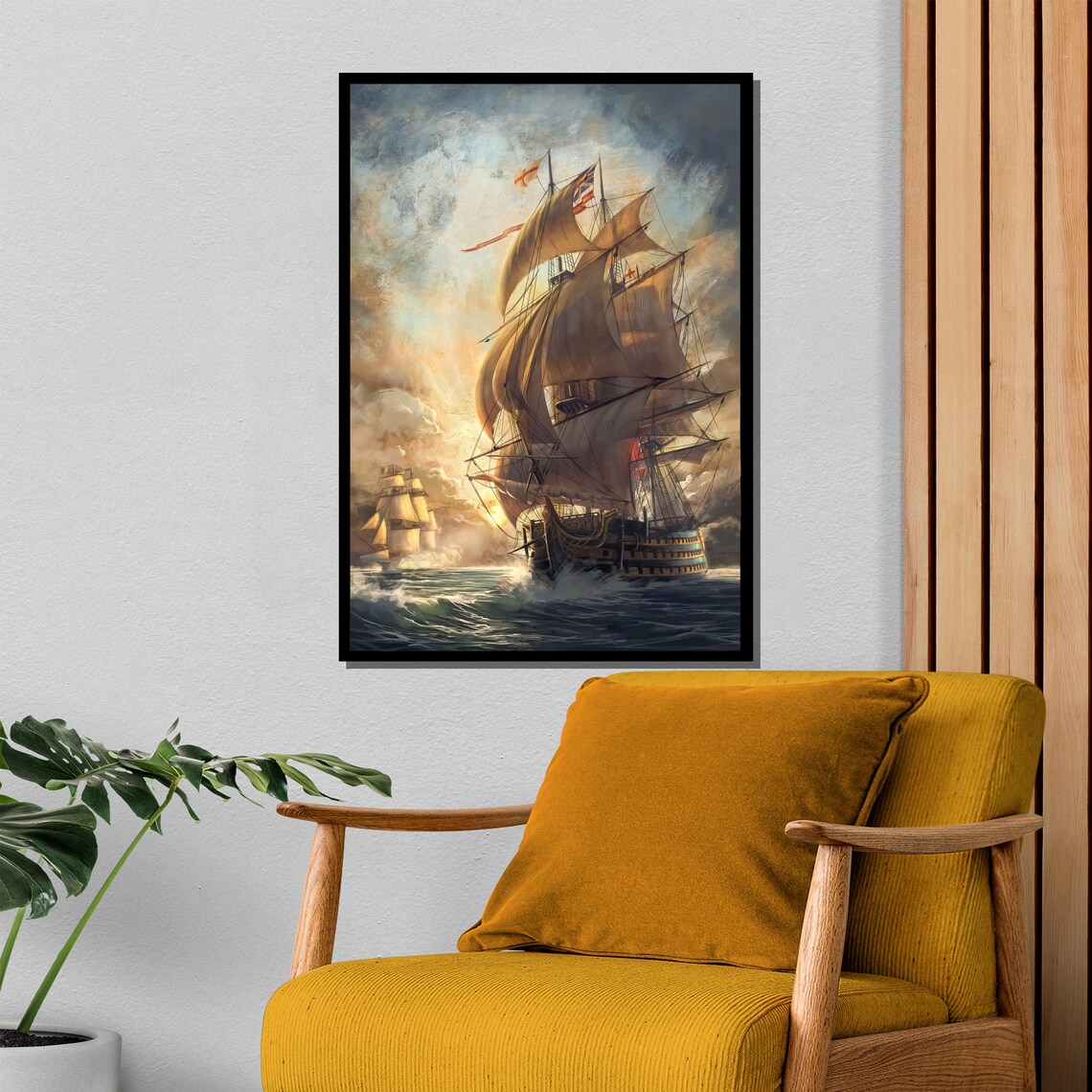 Historic Sailing Ship Vintage Maritime Art Print - Image 4