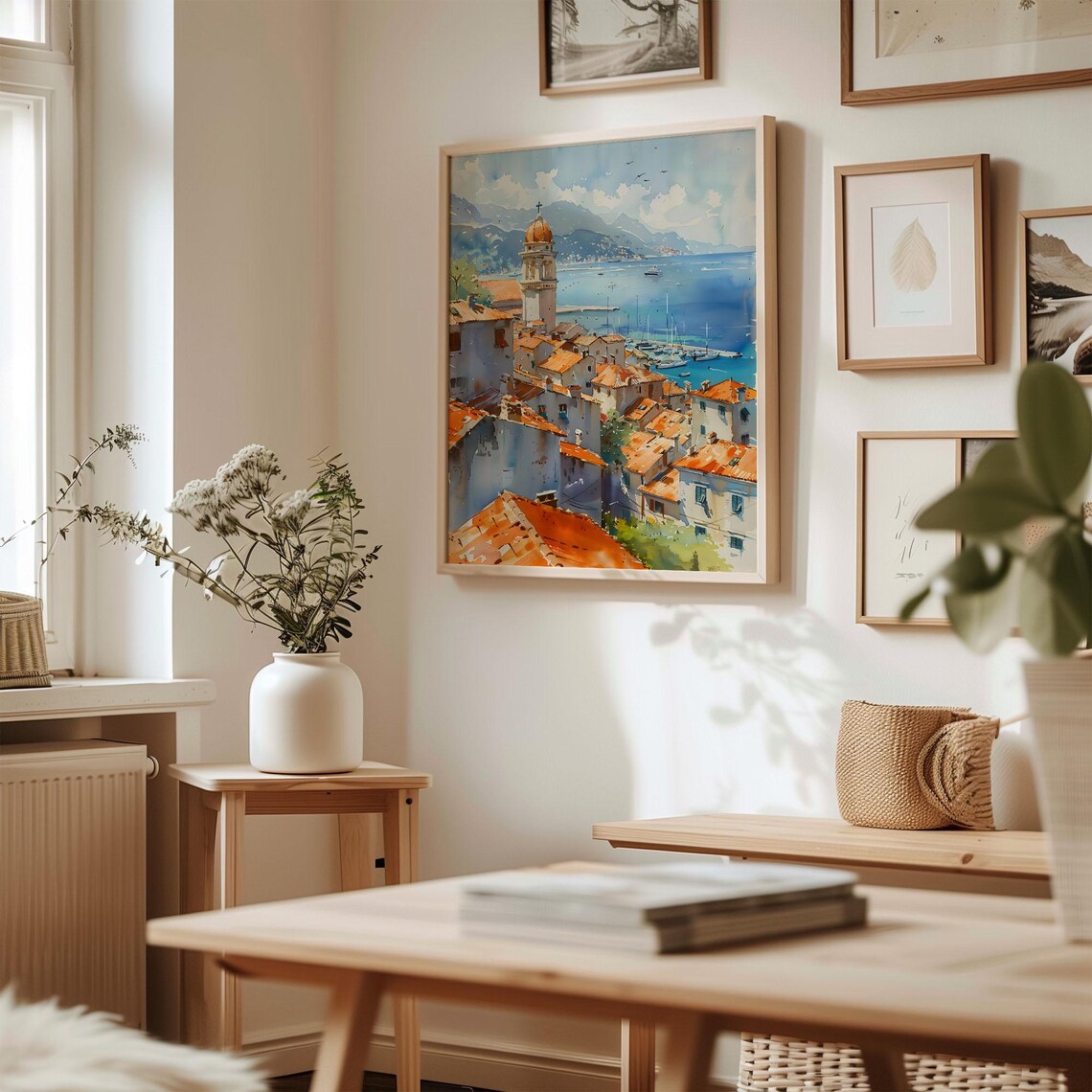 Split Watercolor Painting Croatia Travel Poster - Image 3